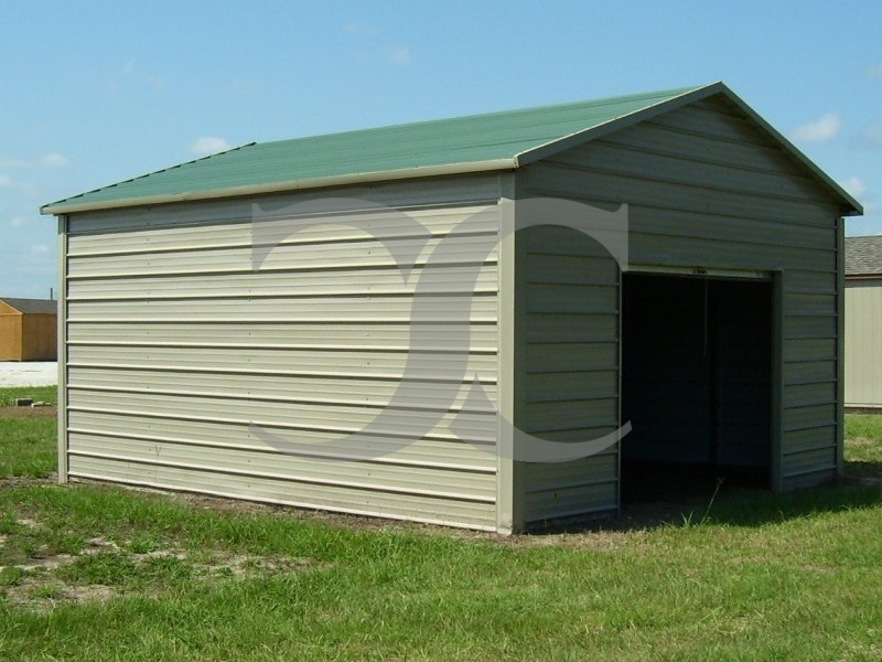 Garage | Boxed Eave Roof | 12W x 21L x 10H | One Car Garage Garage | Boxed Eave Roof | 12W x 21L x 10H | One Car Garage